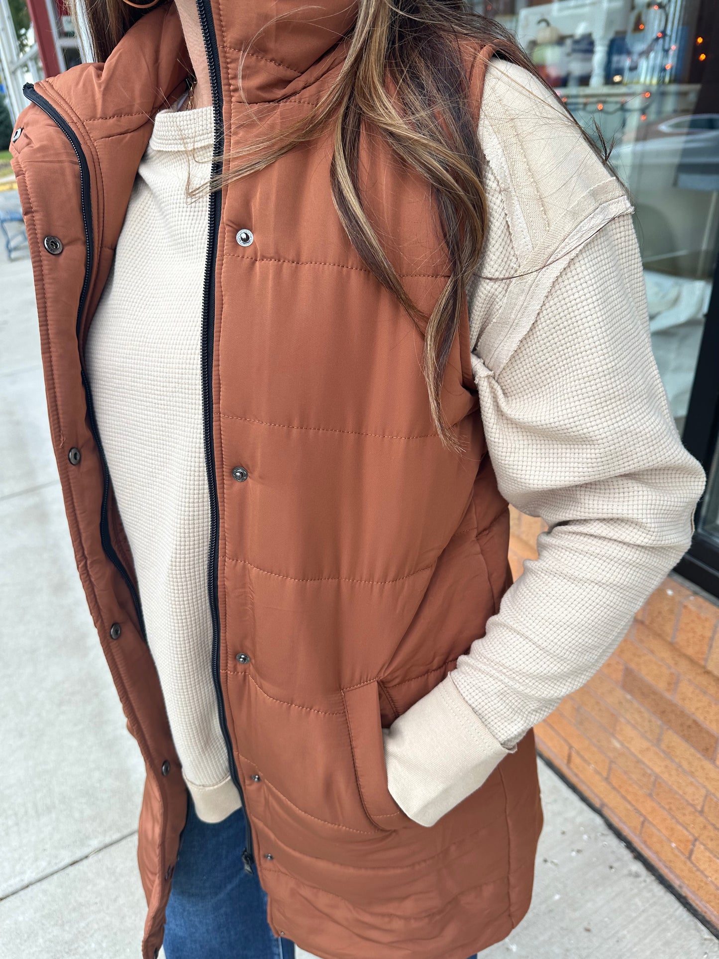 The Harlow Long Vest