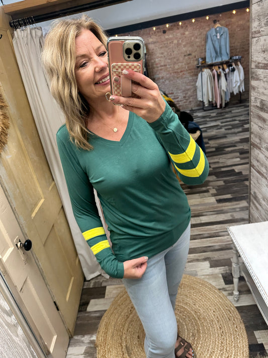 Game Day Green Bay Larissa Long Sleeve Top