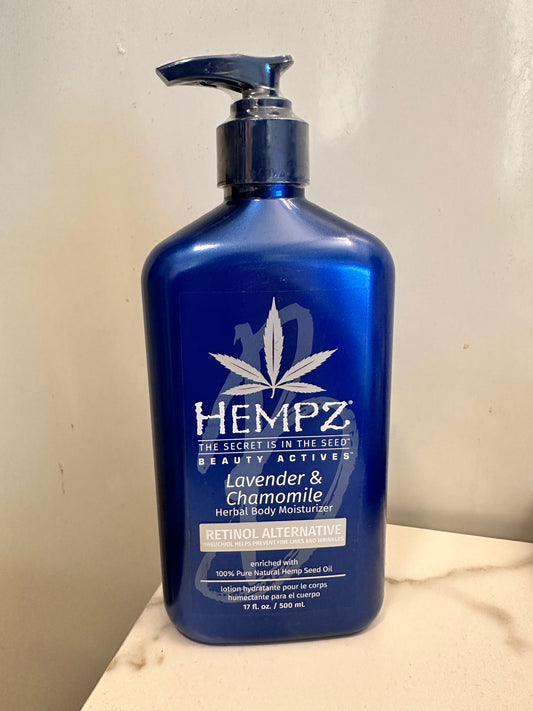 Hempz Beauty Actives Lavender & Chamomile Herbal Body Moisturizer with Retinol Alternative