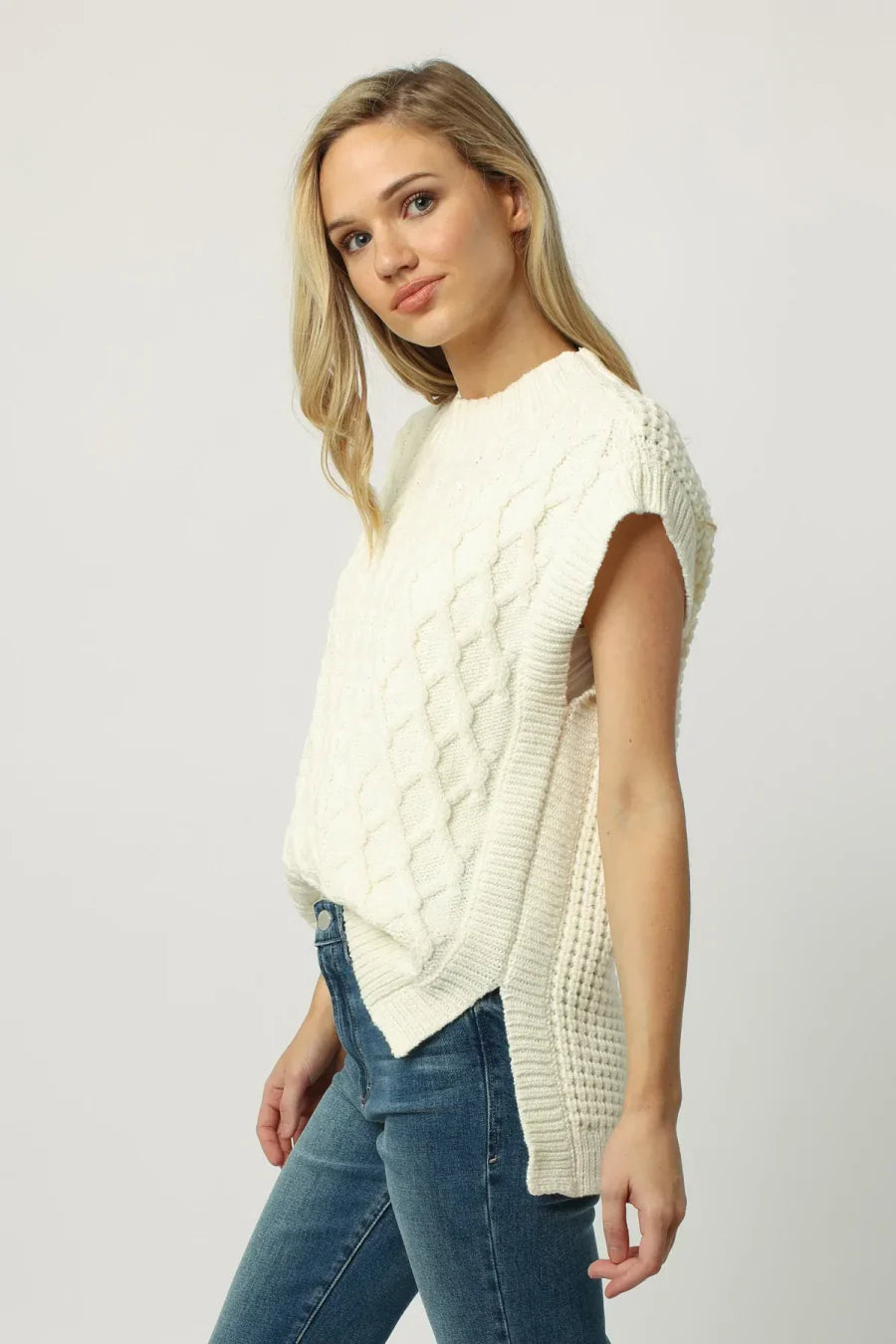 Dear John Brianna Wide Neck Sweater Vest