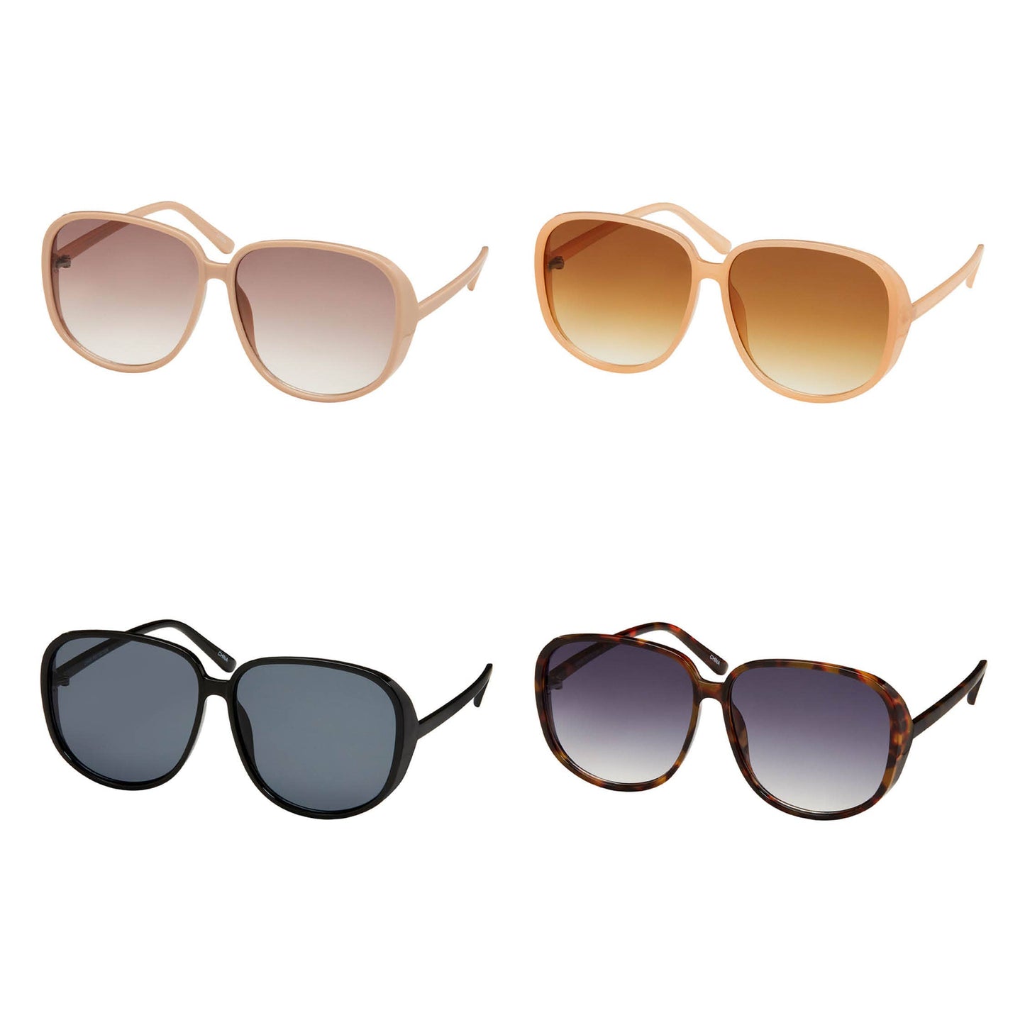 1289 Rose - Oversized Round Sunglasses