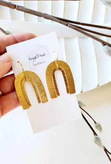 Twig & Rue - Double Arch modern earring