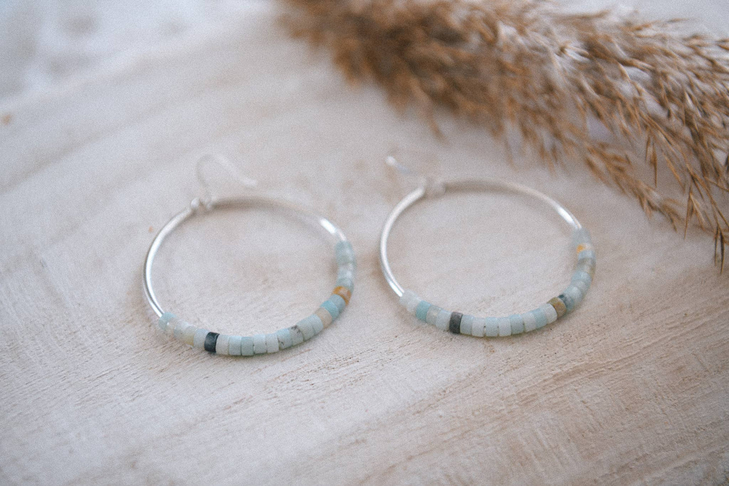 Far Out Sterling Silver and Gemstone Hoops