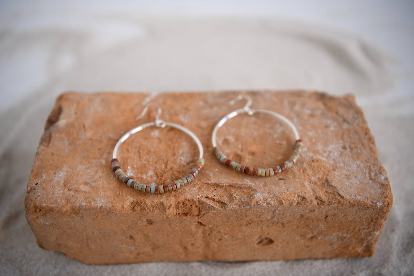 Far Out Sterling Silver and Gemstone Hoops