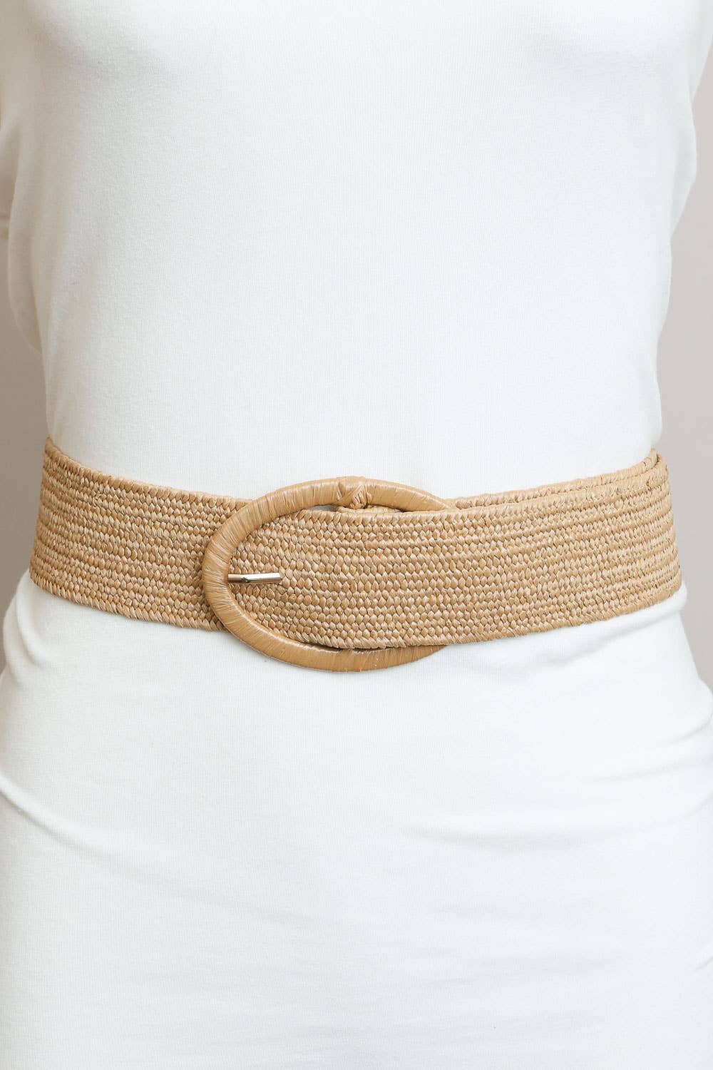 Raffia Oval Belt