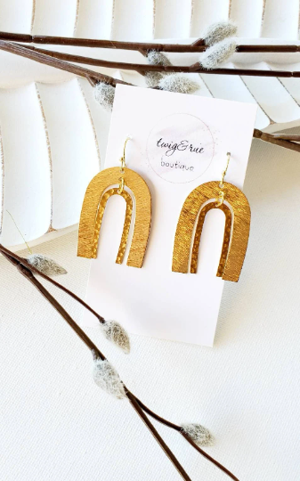 Twig & Rue - Double Arch modern earring