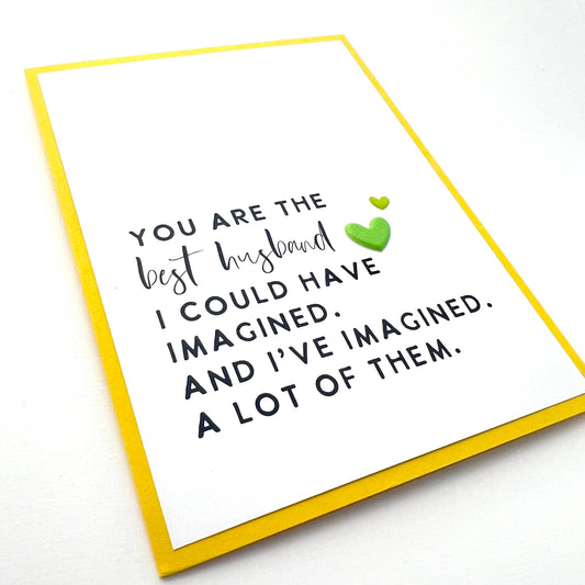 Best Husband Imagined anniversary card