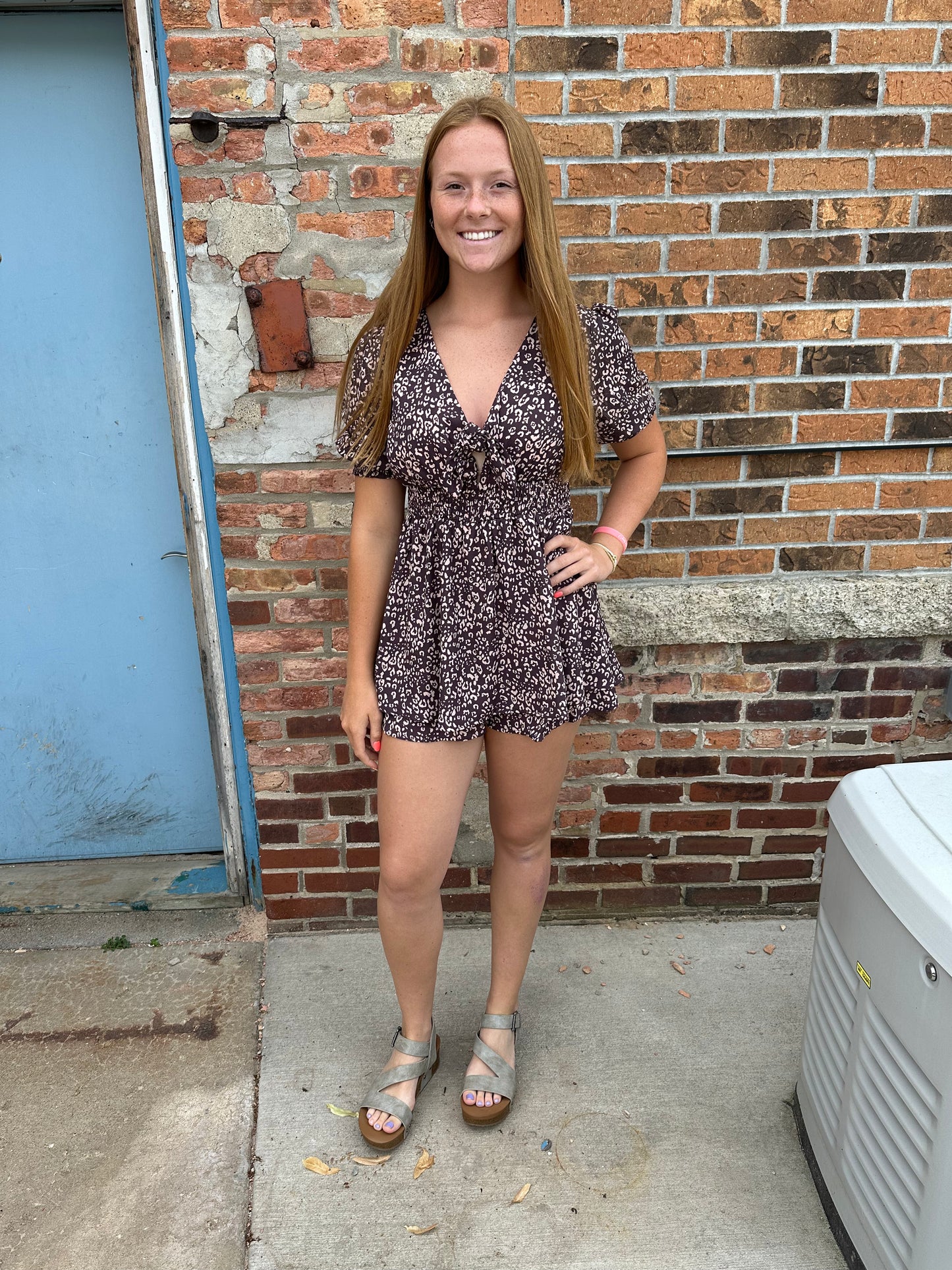 The Kenzie - Smocked Sleeve and Waist Flowy Romper