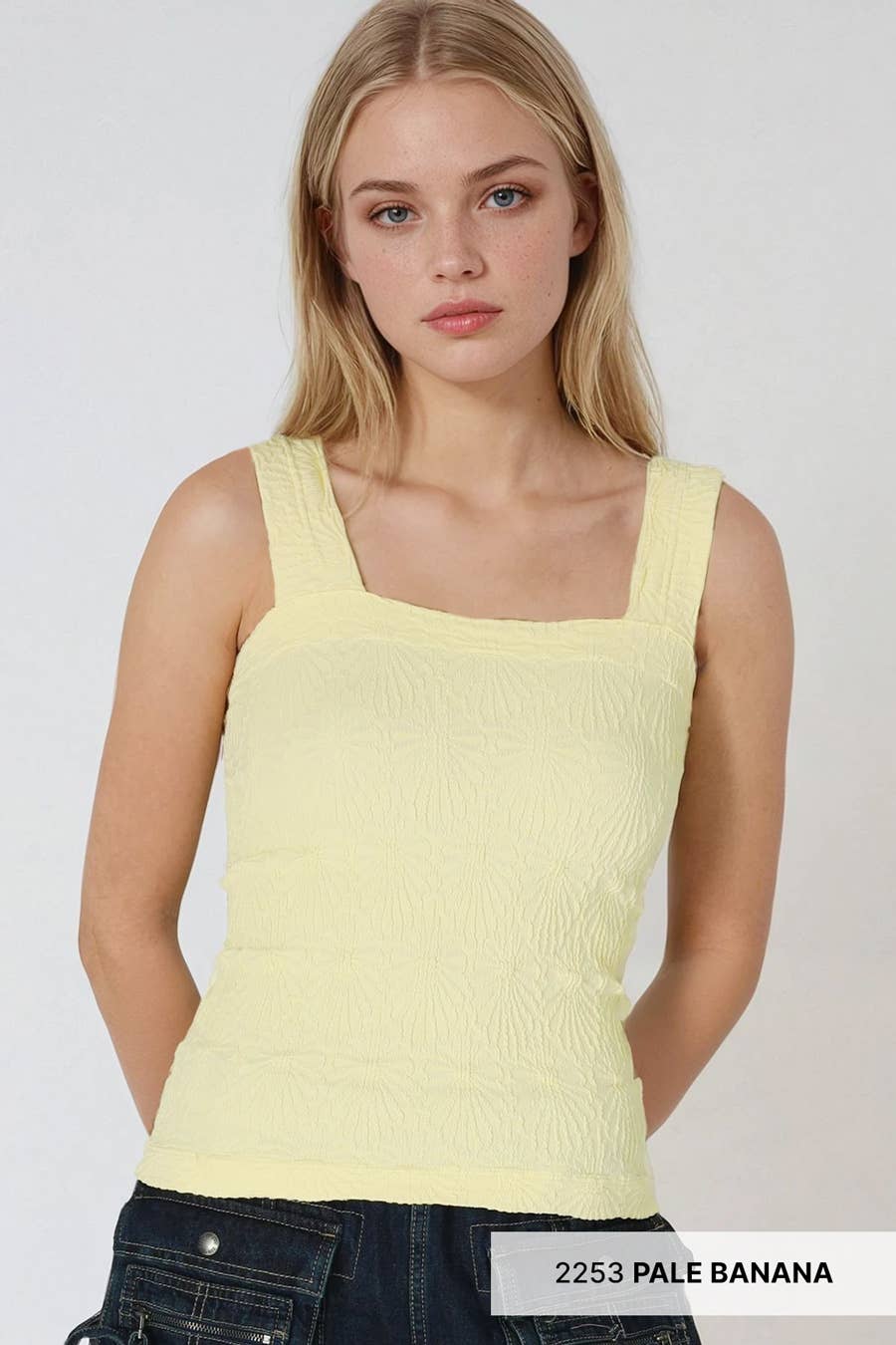 NikiBiki Lace Textured Square Top