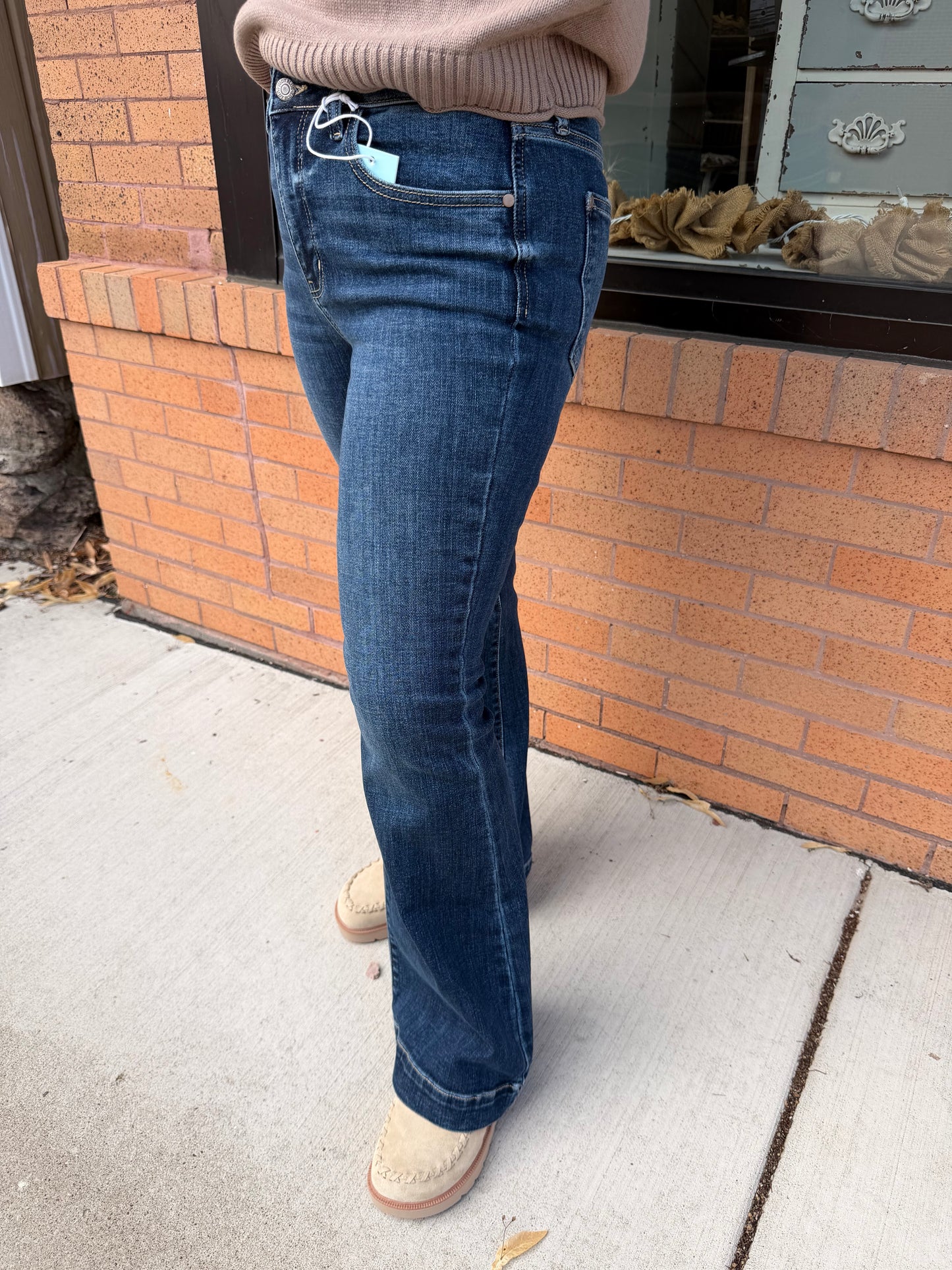 Judy Blue High Rise Trouser Flare - Petite