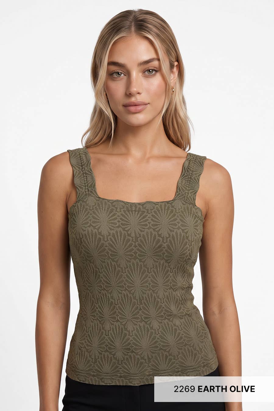 NikiBiki Lace Textured Square Top