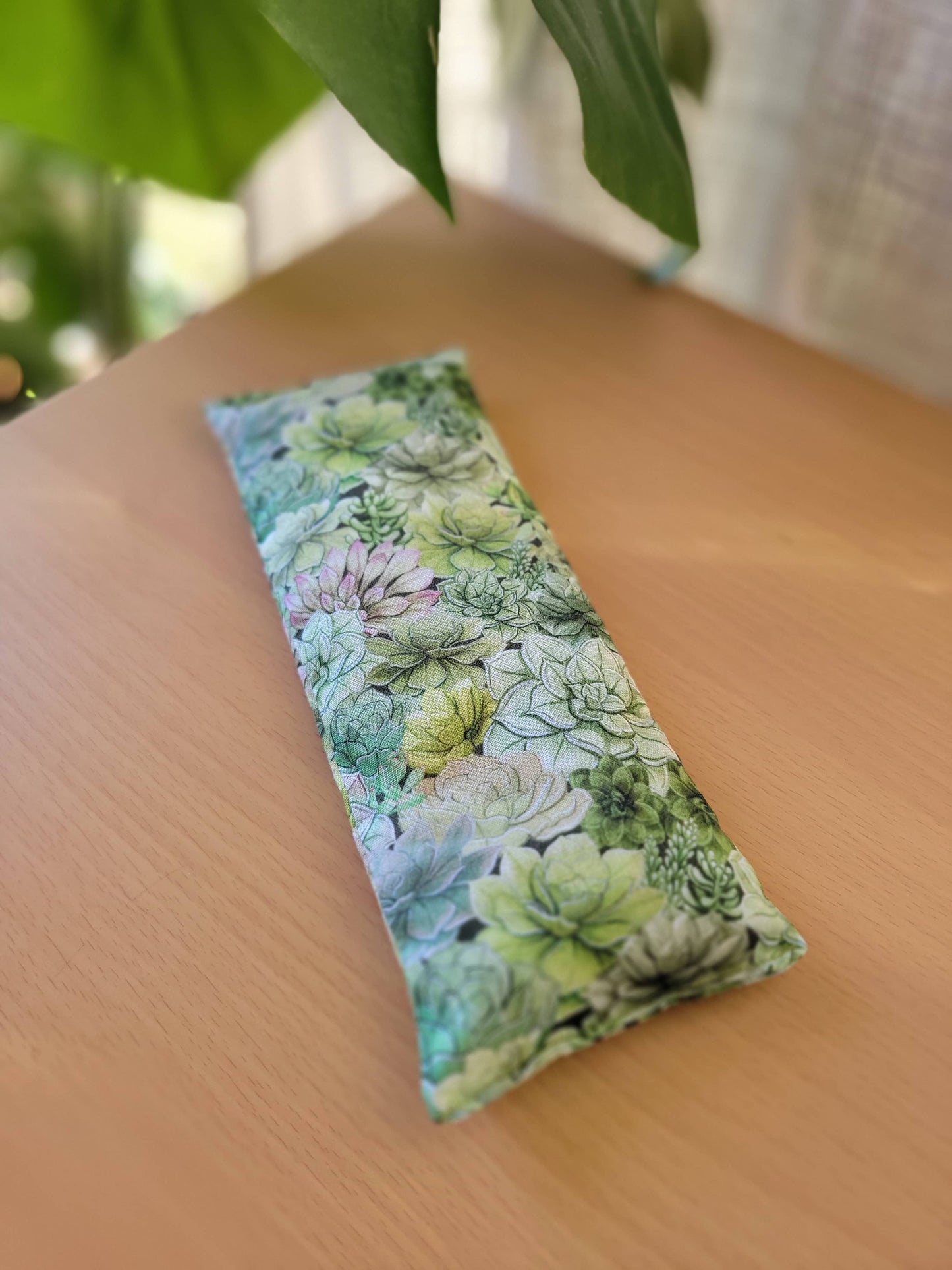 Aromatherapy Hot/Cold Weighted Eye Pillow - Soothing Pattern: Lavender and Peppermint / Rice and Flaxseed Mix / Boho Wildflowers