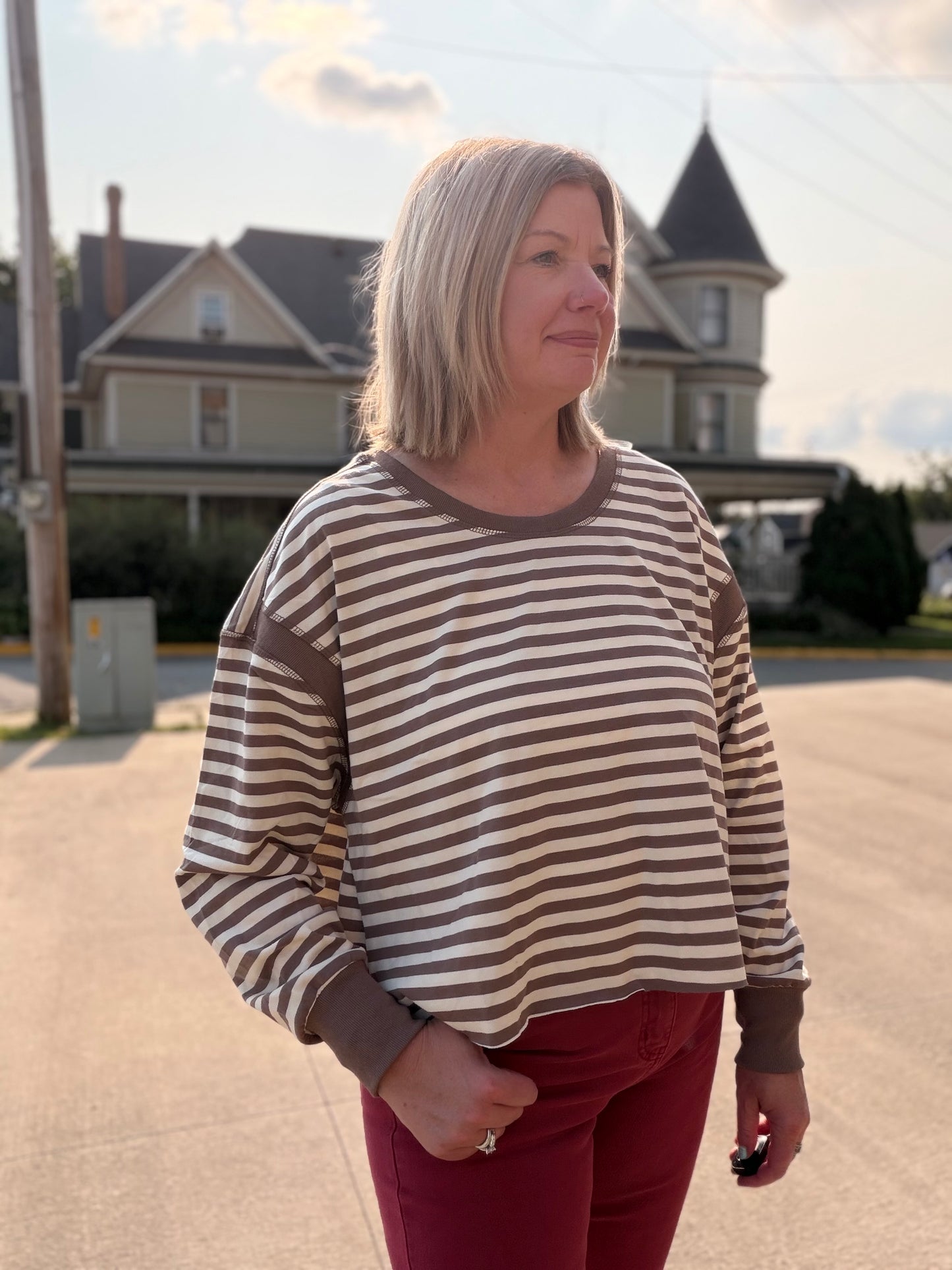 Back Off Striped Long Sleeve