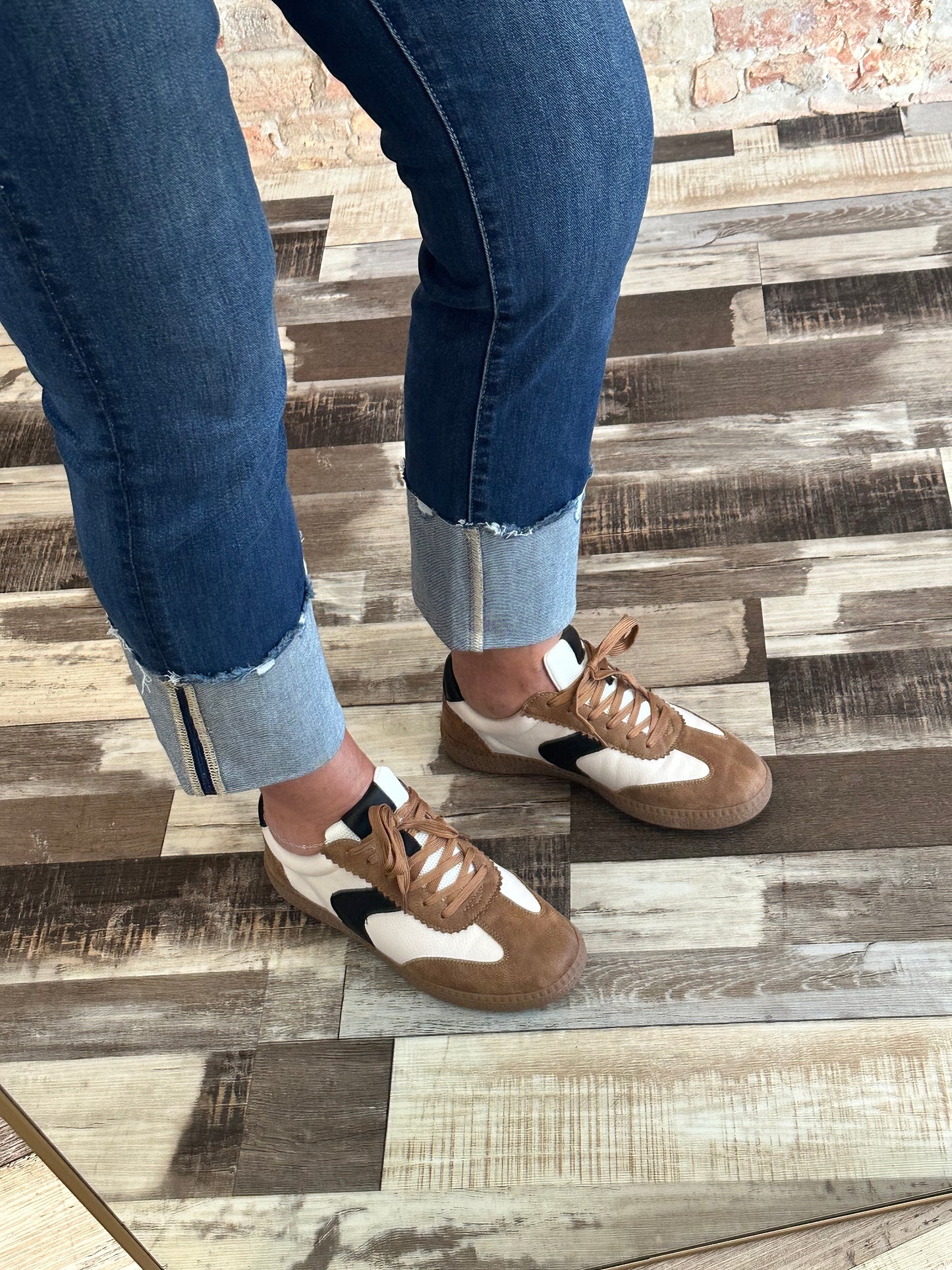 Mica Mid Rise Slim Straight Leg w/Cuffed Hem