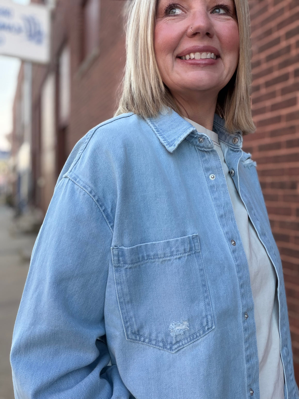 The Lennon Cropped Denim Jacket/Shirt