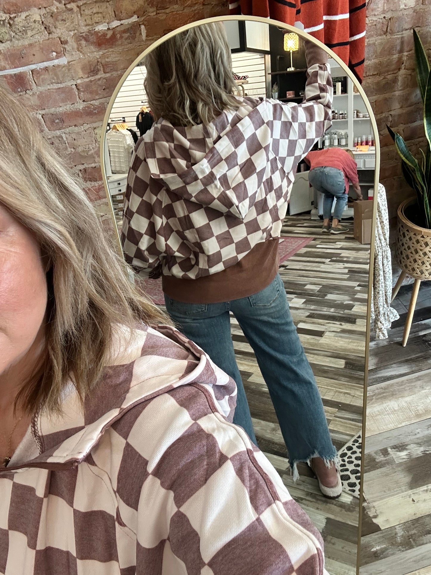 Checkered Easy Does It Pullover