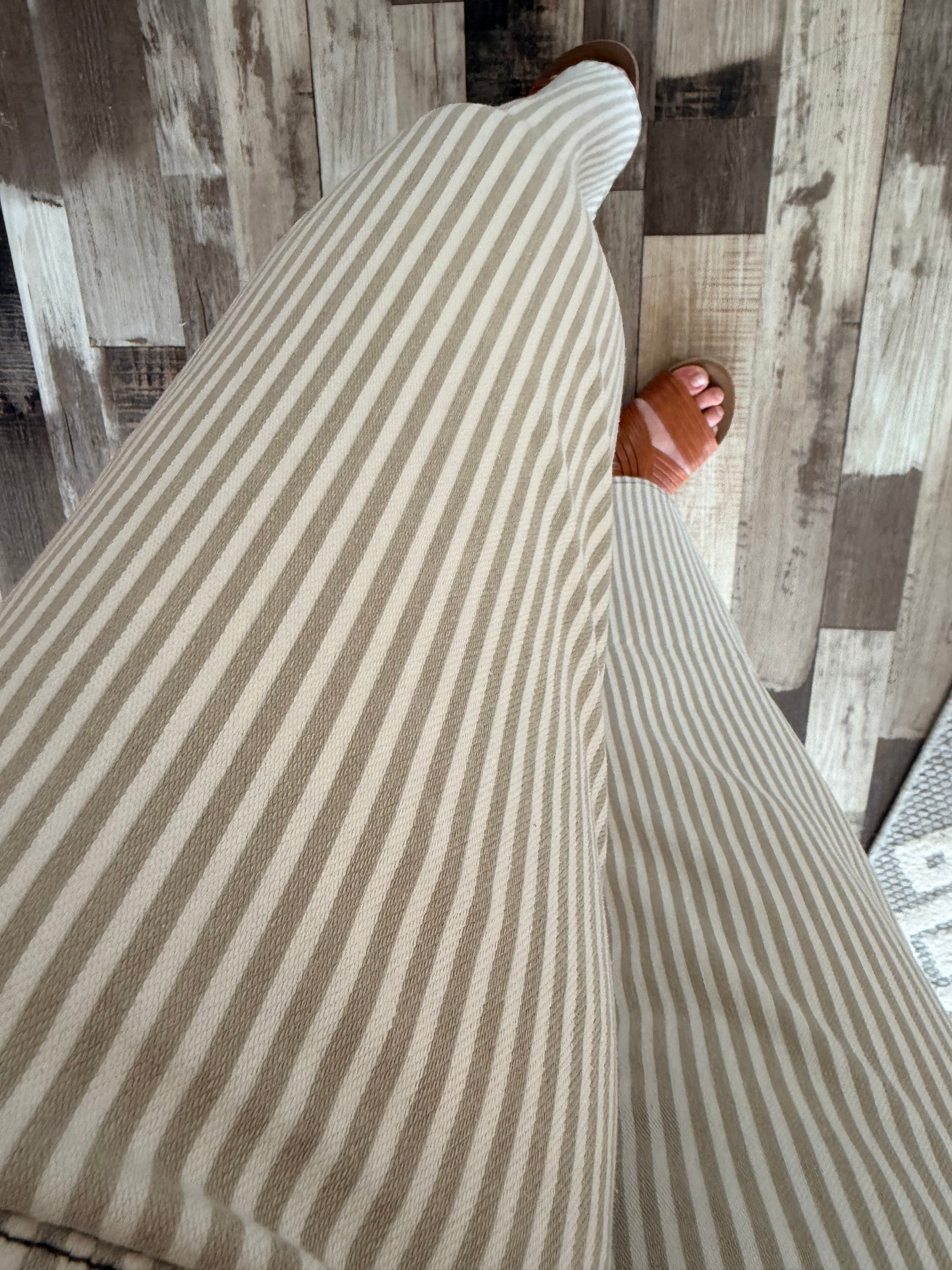 Mica High Rise Loose Fit Straight Striped Jeans