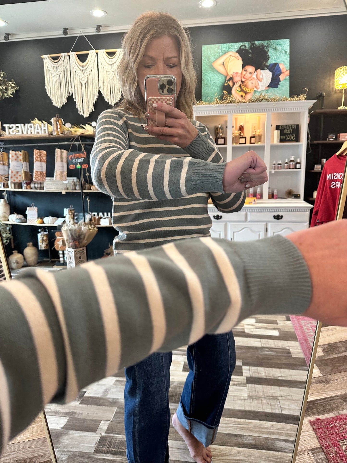 The Sydney Striped Crew Neck Sweater