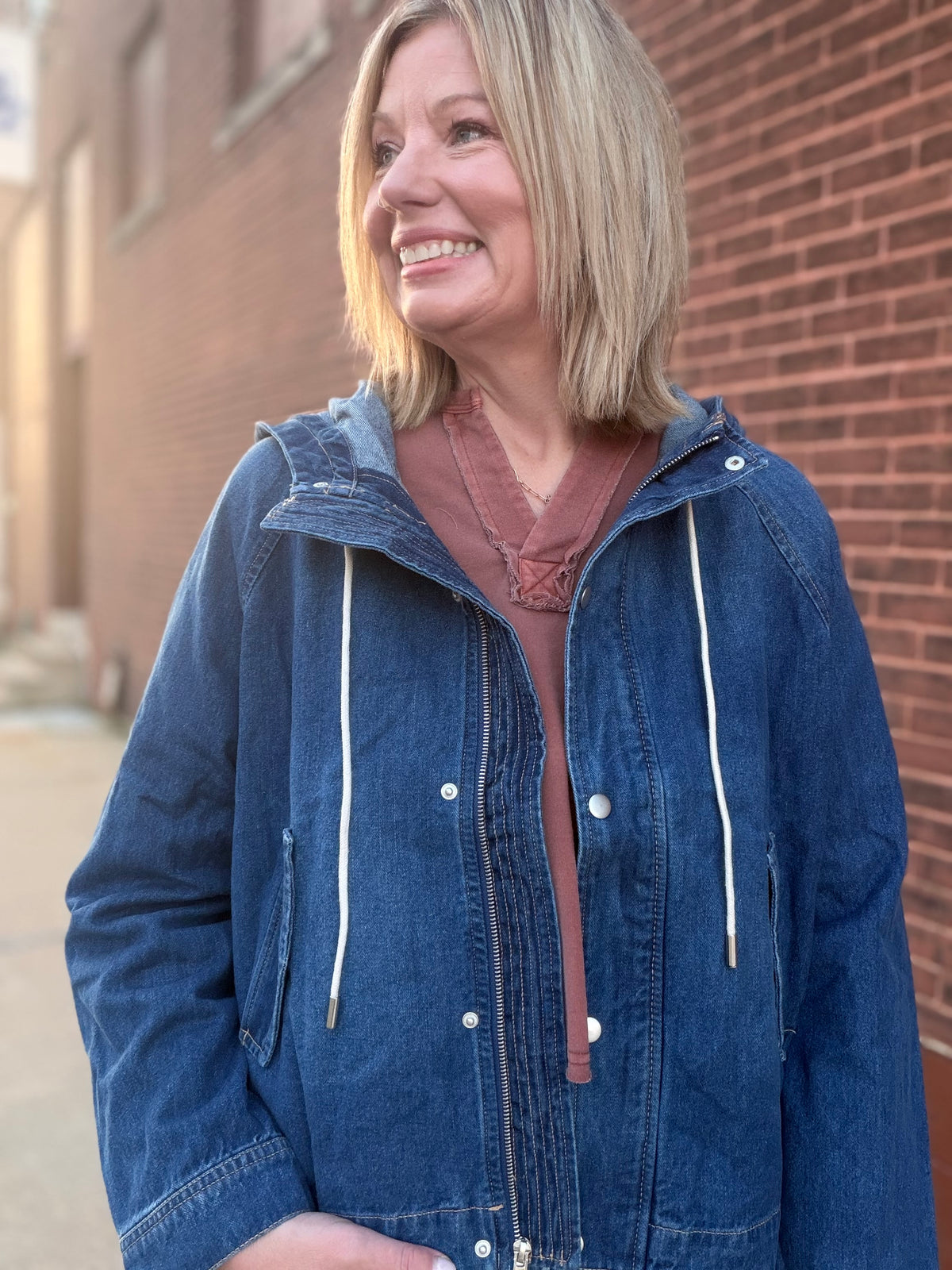 The Sweet Grace Oversize Raglan Sleeve Jacket With Hoodie