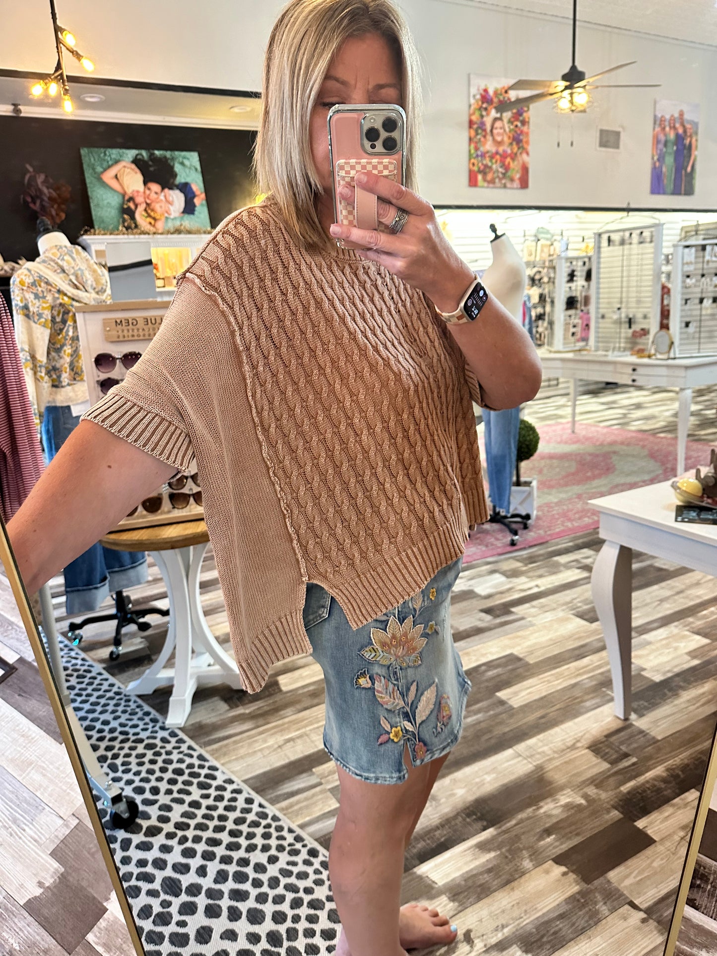 Mineral Washed Knit Sweater Pullover