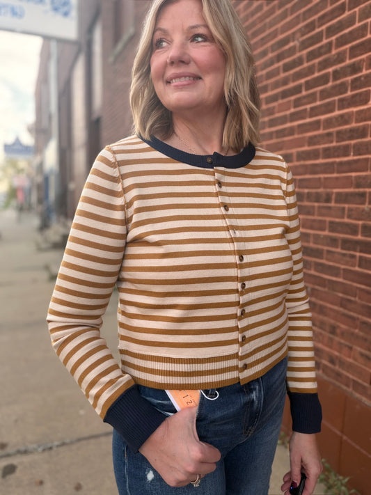 Autumn Dreams Color Block Cardigan