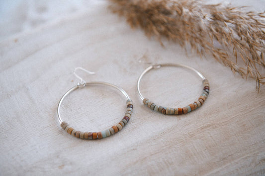 Far Out Sterling Silver and Gemstone Hoops