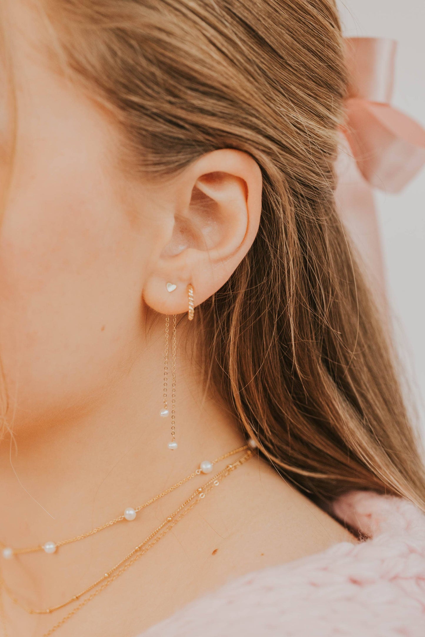 Tiny Heart Studs | 14kt Gold Fill