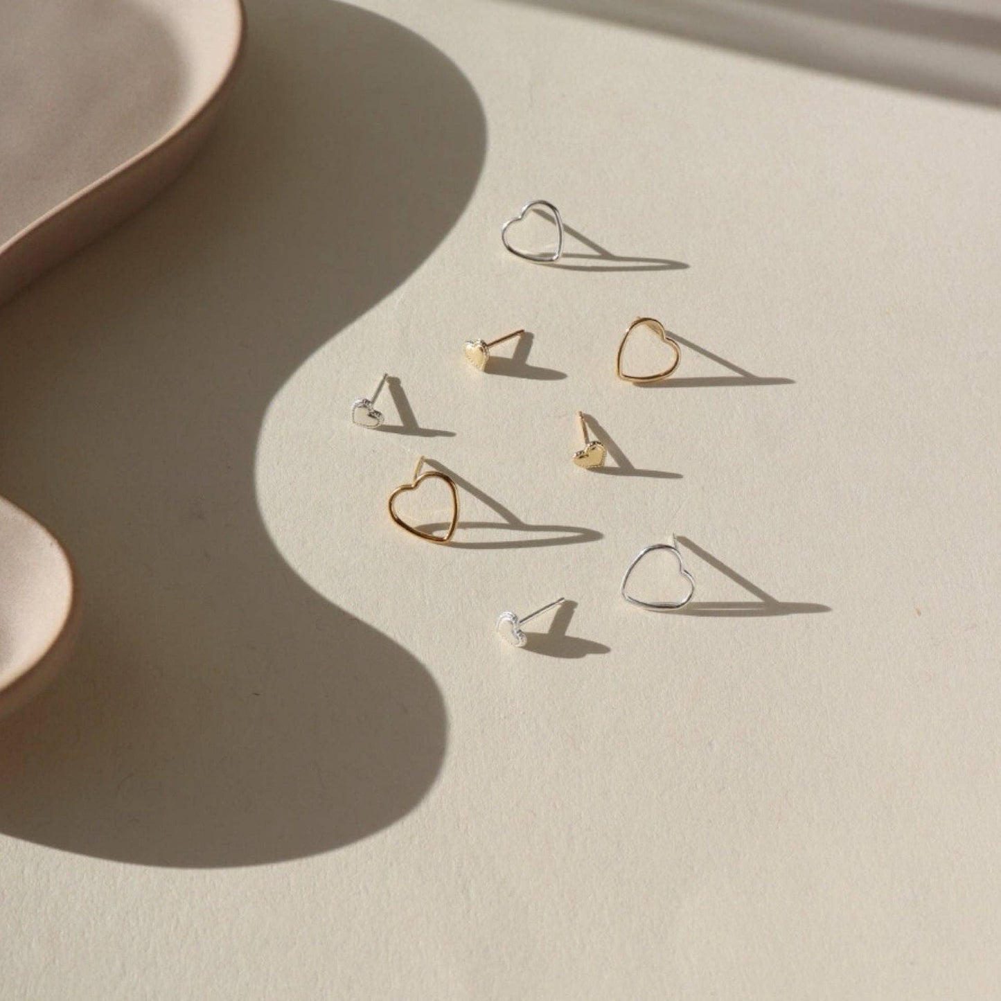 Token Jewelry - Valentine Studs | Valentine's Day: Sterling Silver