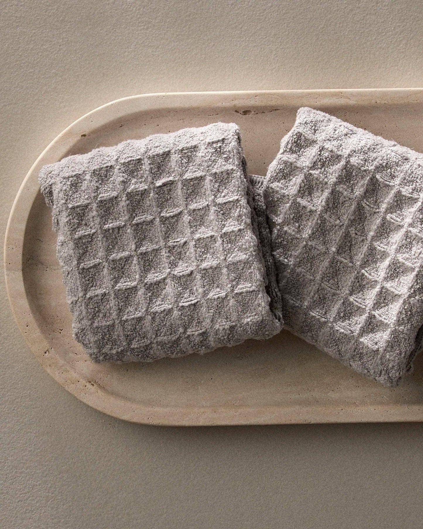 Stone Waffle Washcloth Set