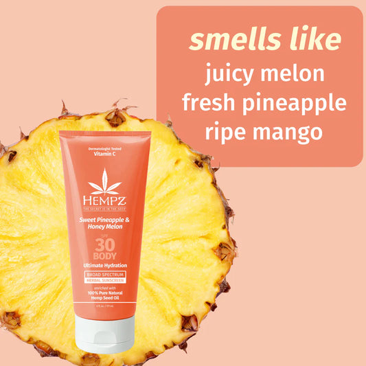Hempz Sweet Pineapple & Honey Melon Herbal Body Sunscreen SPF 30