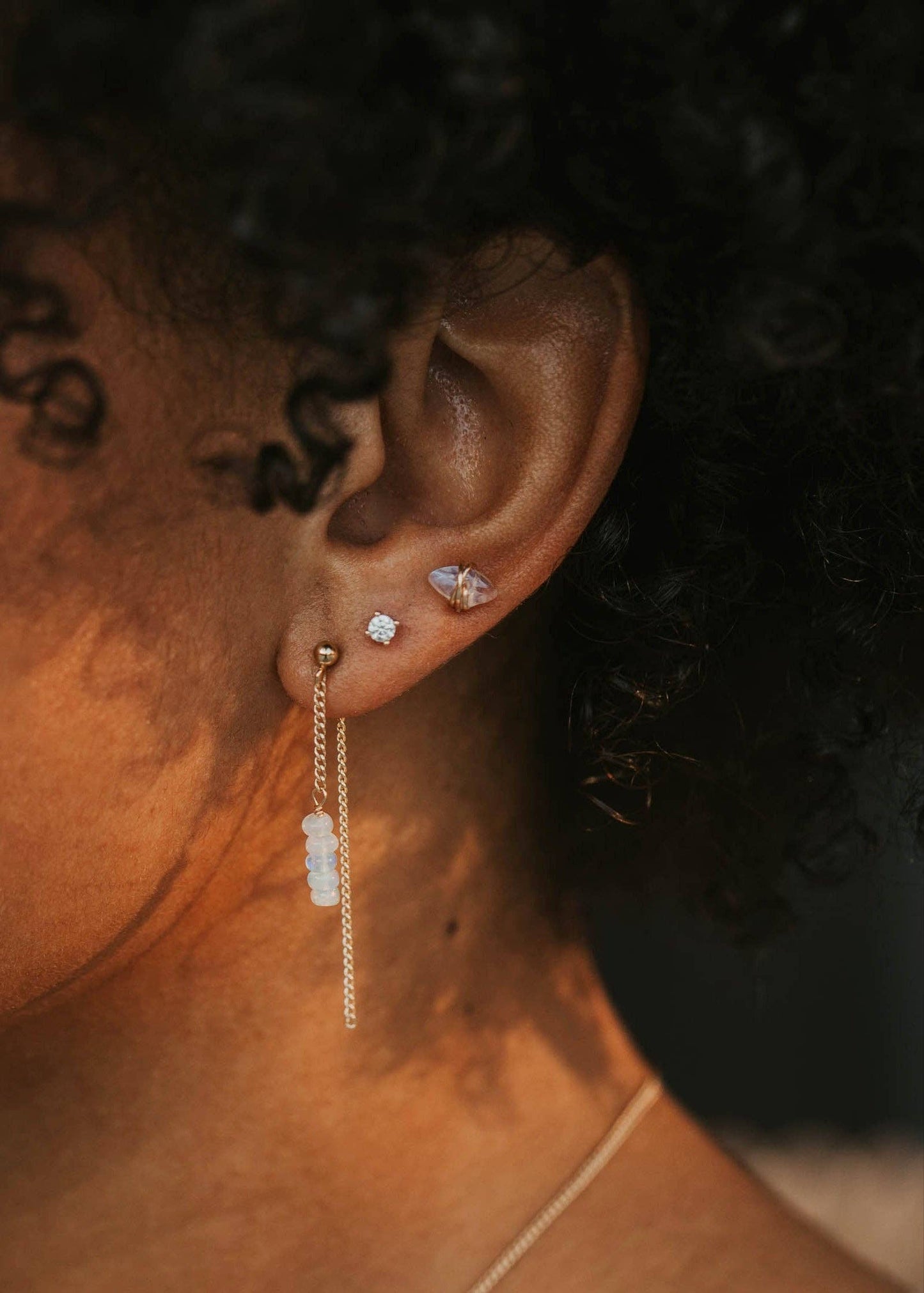Moonbeam Studs | 14kt Gold Fill
