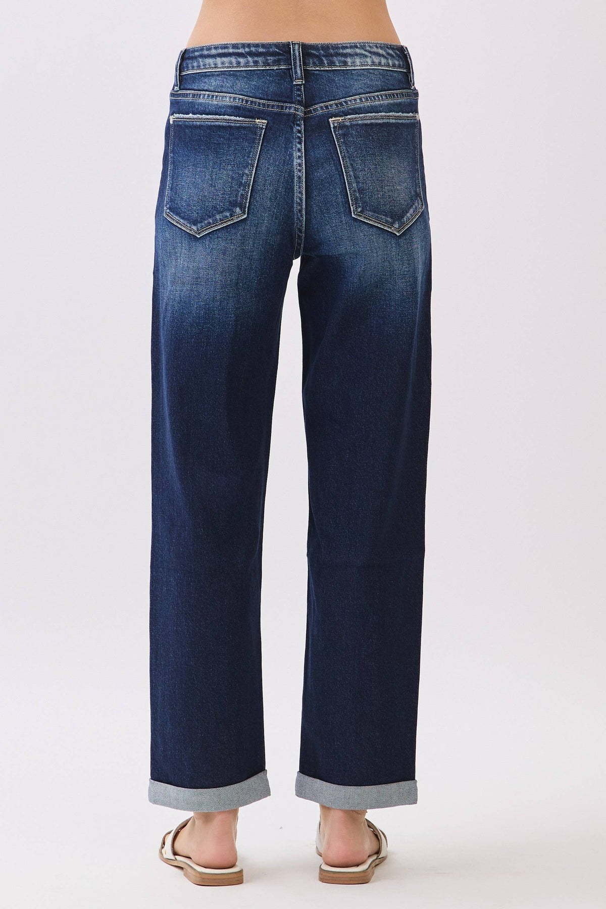 Petra High Rise Comfort Baggy Straight Leg w/Cuffed Hem