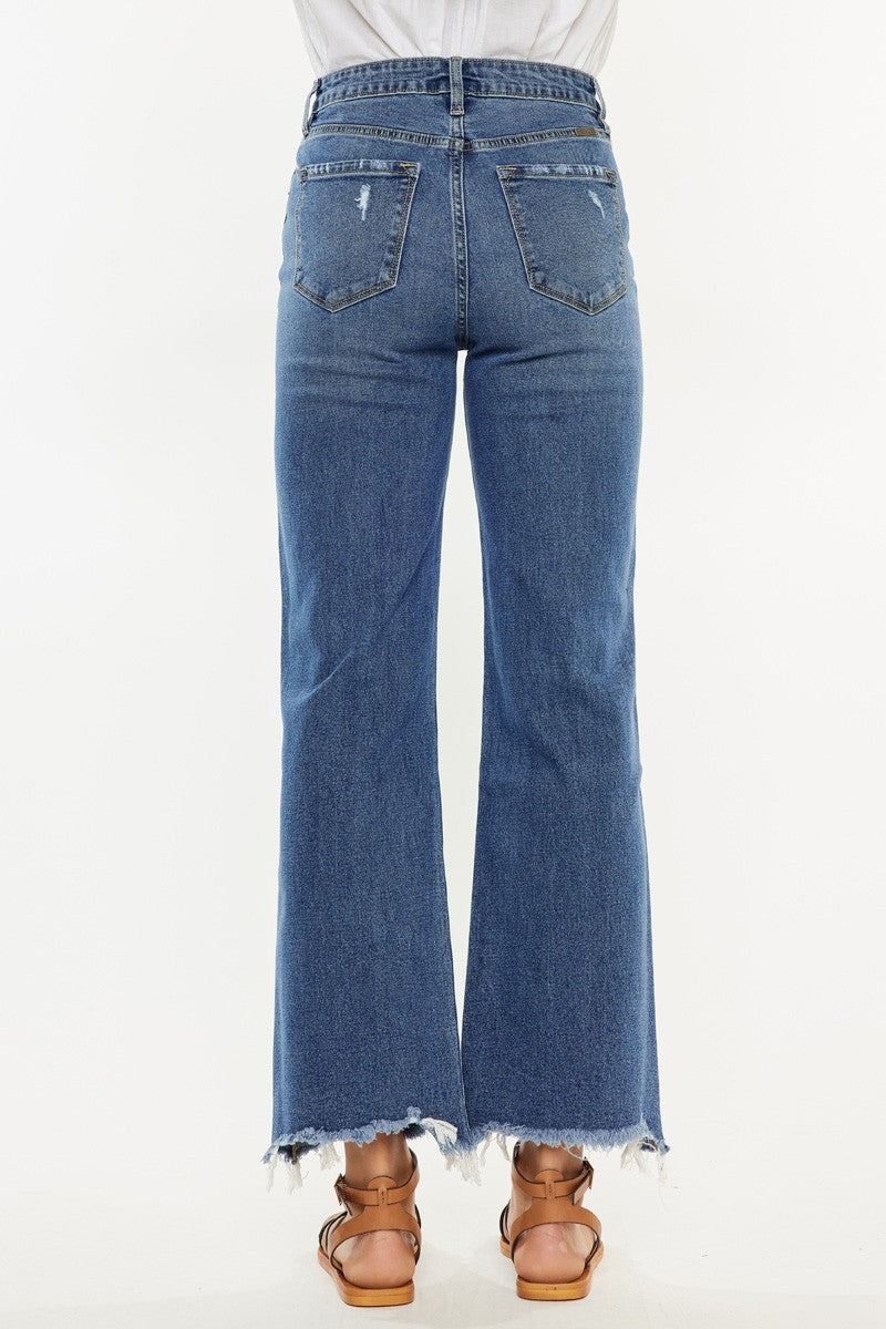 KanCan High Rise Slim Wide Leg Jean