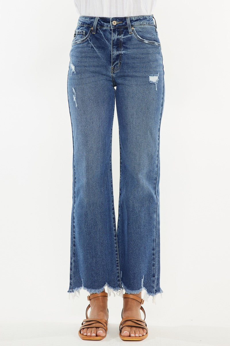KanCan High Rise Slim Wide Leg Jean