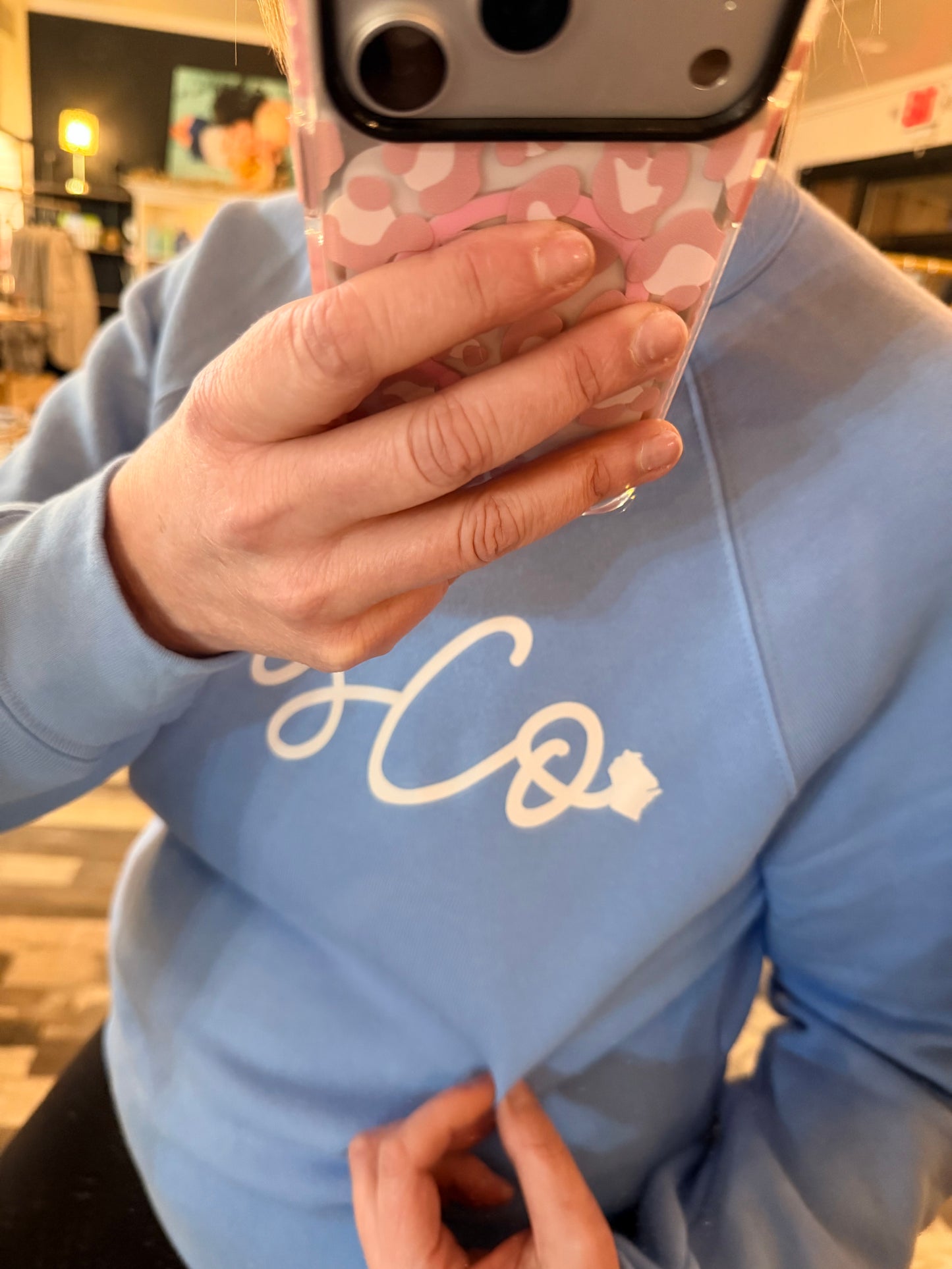 Baby Blue Wisco Bella Pullover