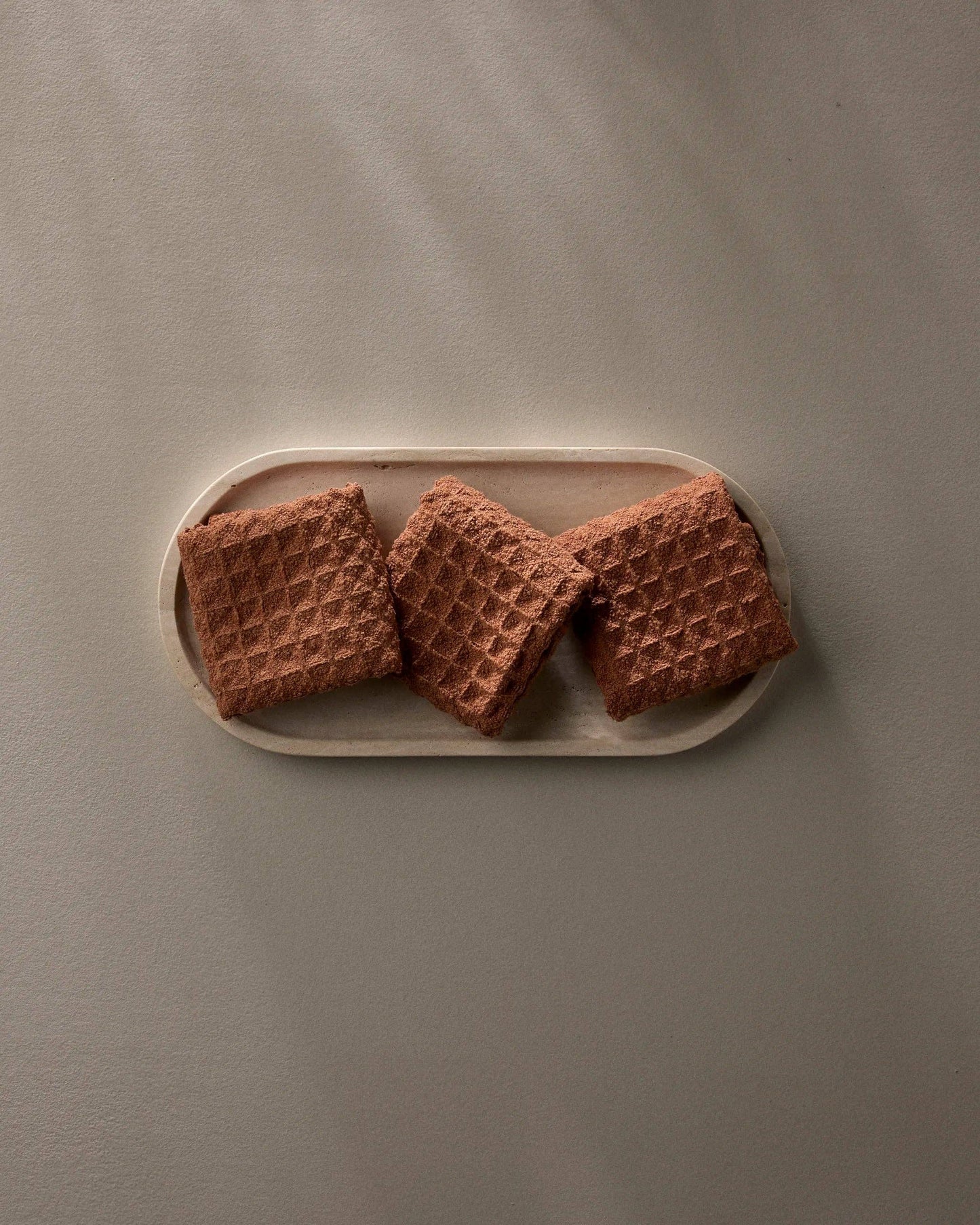 Clay Waffle Washcloth Set