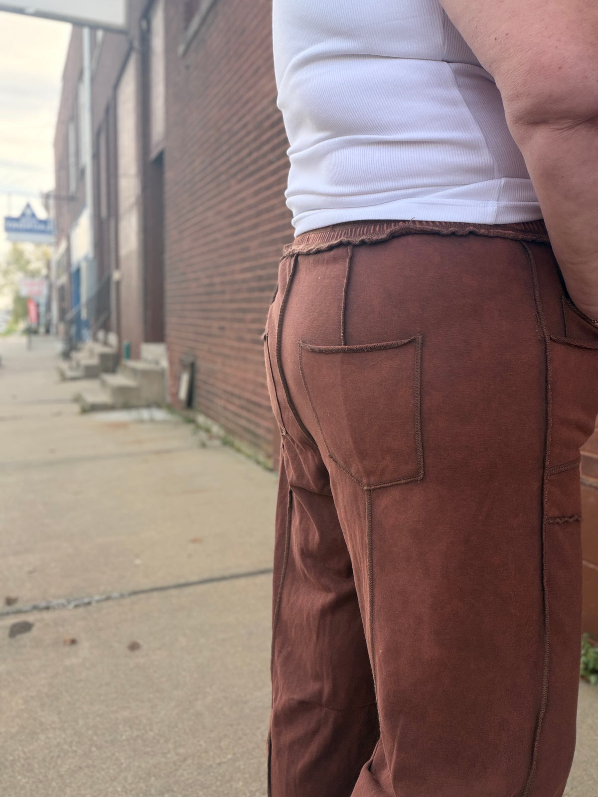 Sweet Escape Mineral Wash Barrel Pants