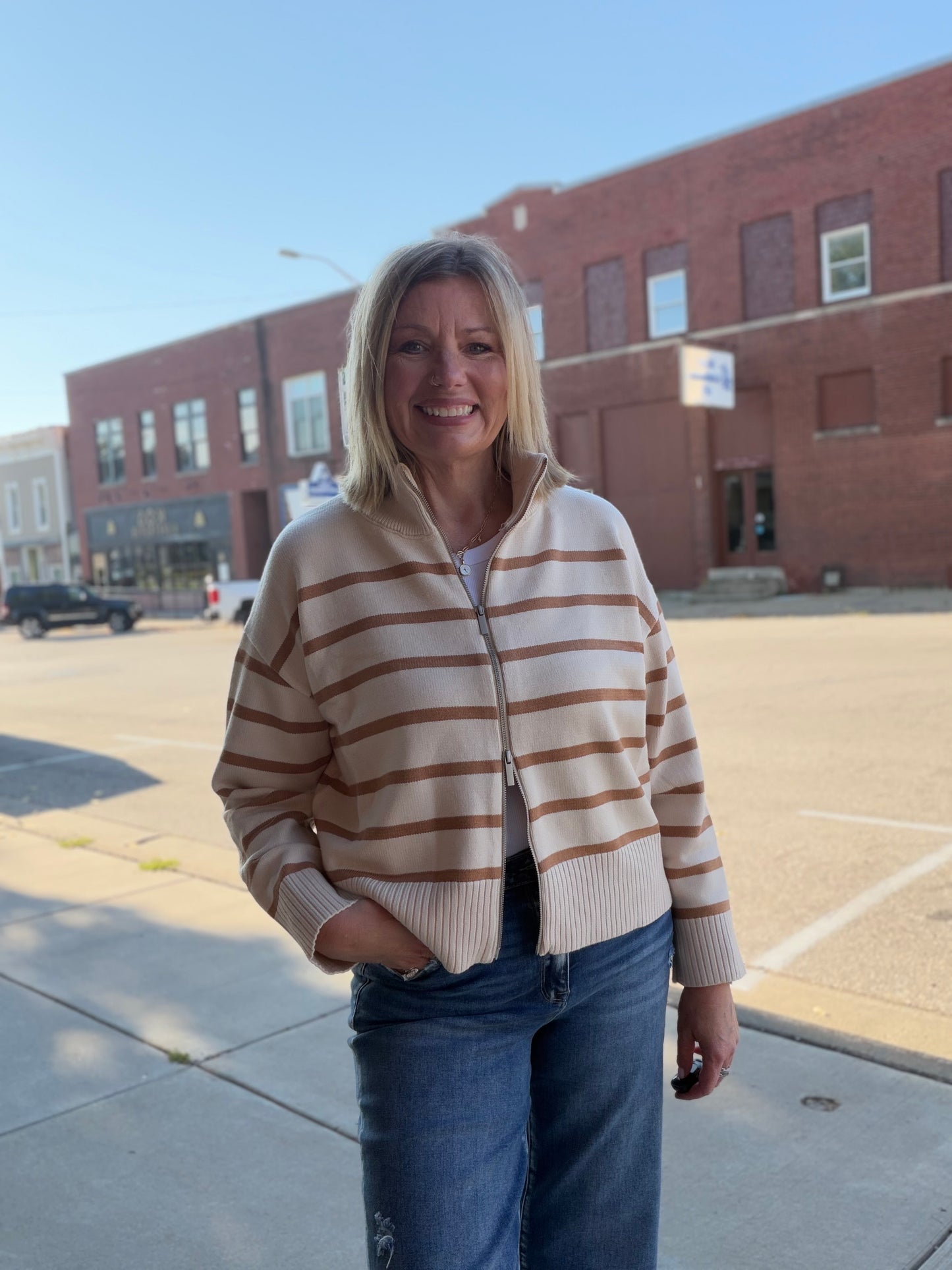 The Charlie 2 Way Zip Up Sweater