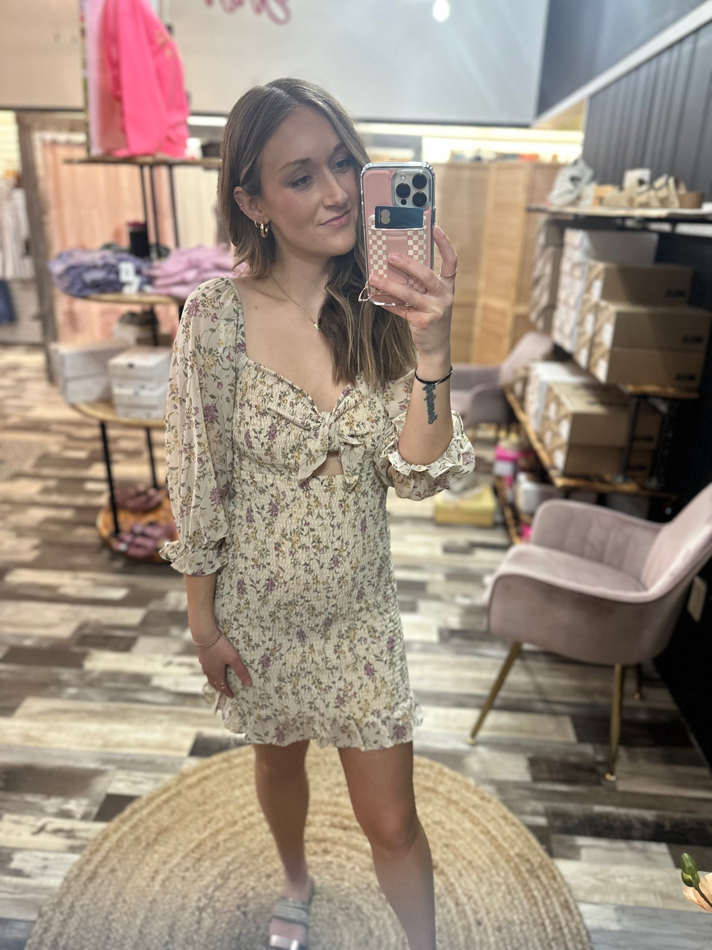 Peek A Boo Floral Dress