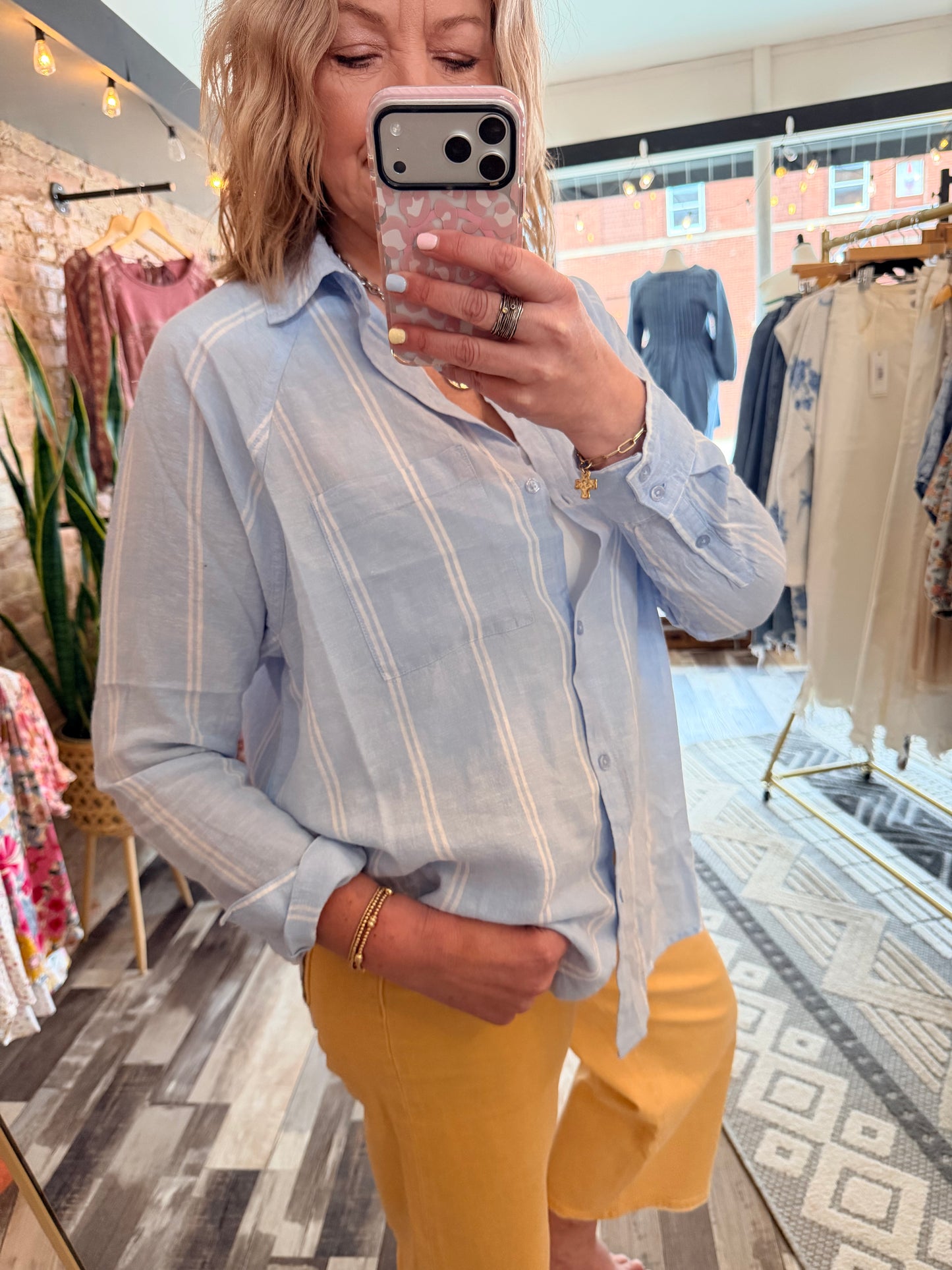 Z Supply Perfect Linen Striped Top