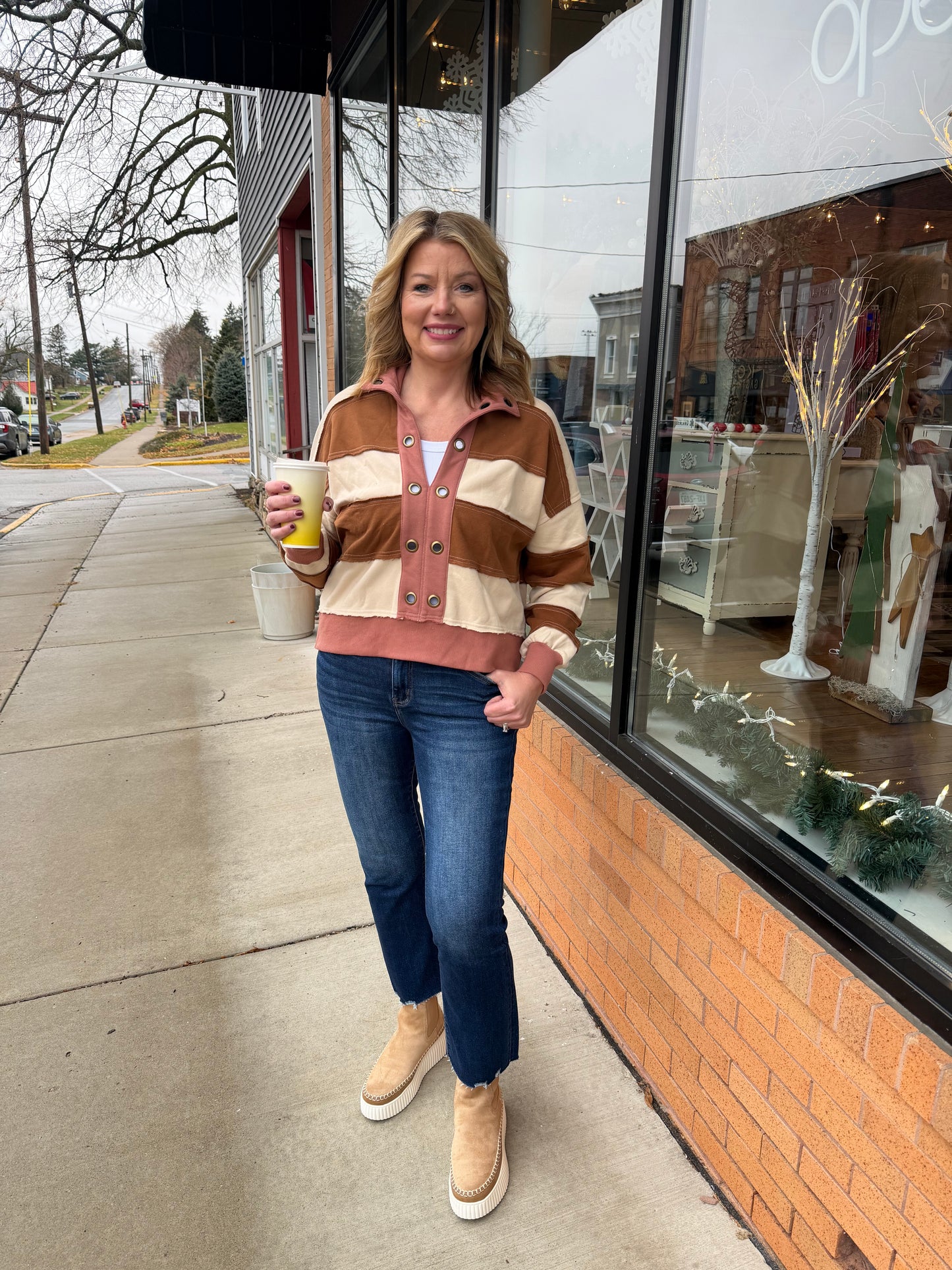 The Katie Brushed French Terry Pullover