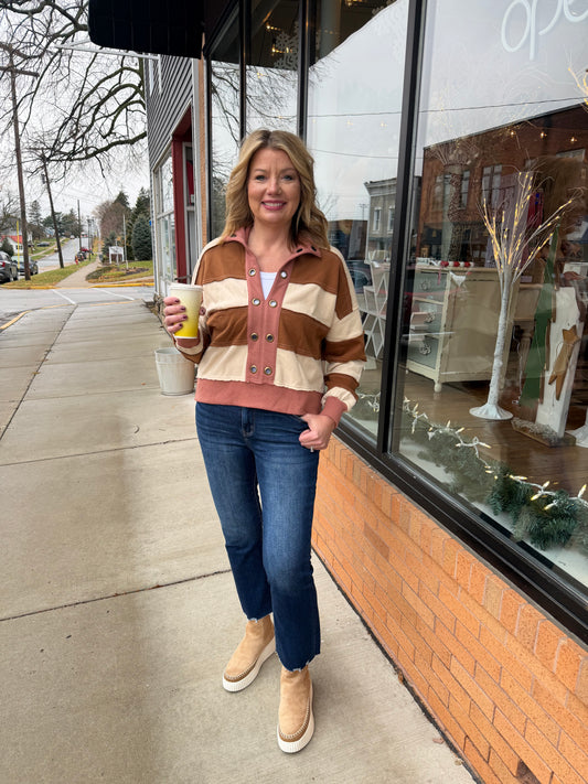 The Katie Brushed French Terry Pullover