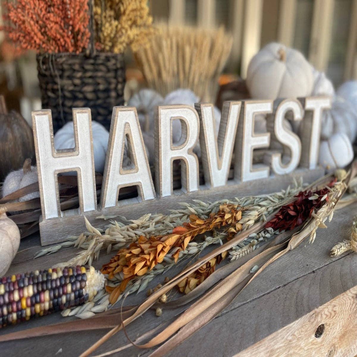 Carved HARVEST on Base