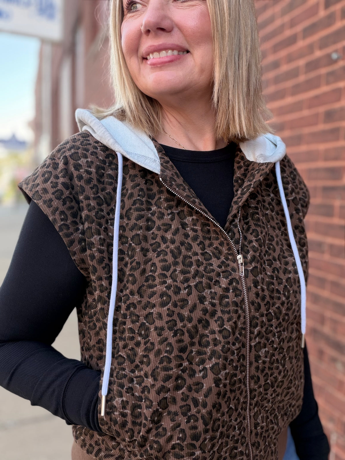 After Hours Leopard Vest