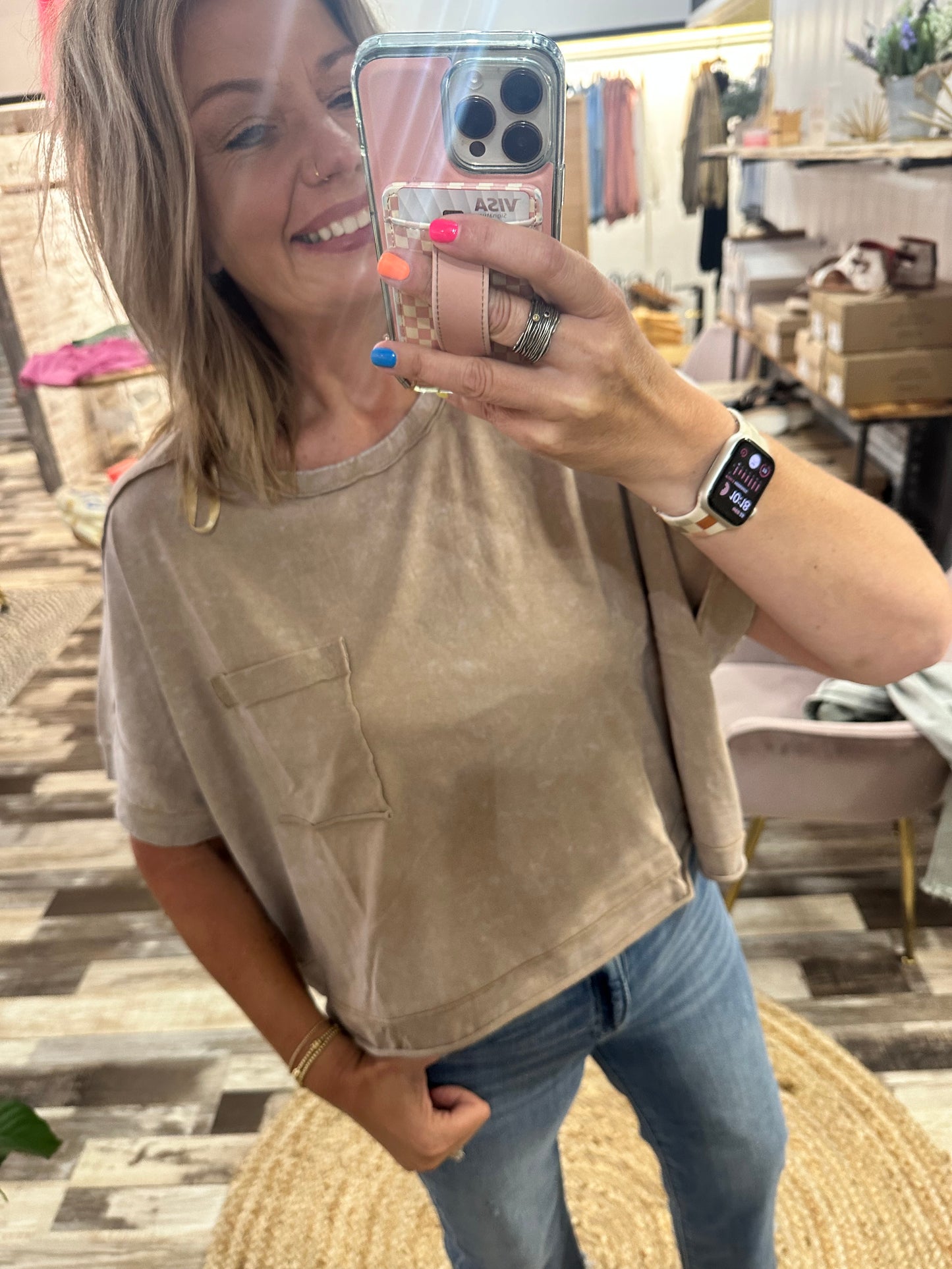 Long Weekend Mineral Wash V-Neck Tee