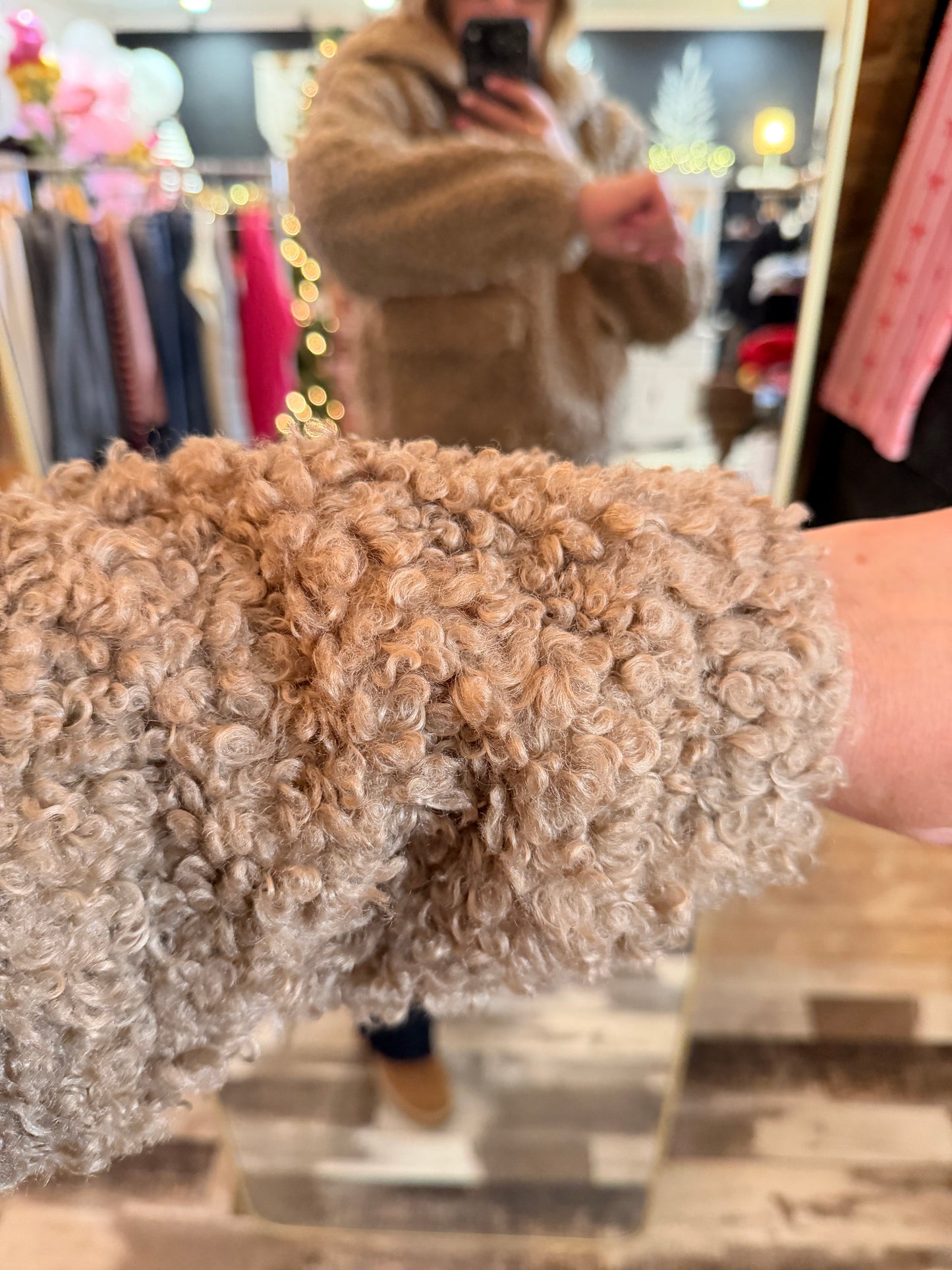 Oversized Teddy Half Zip w/Pocket