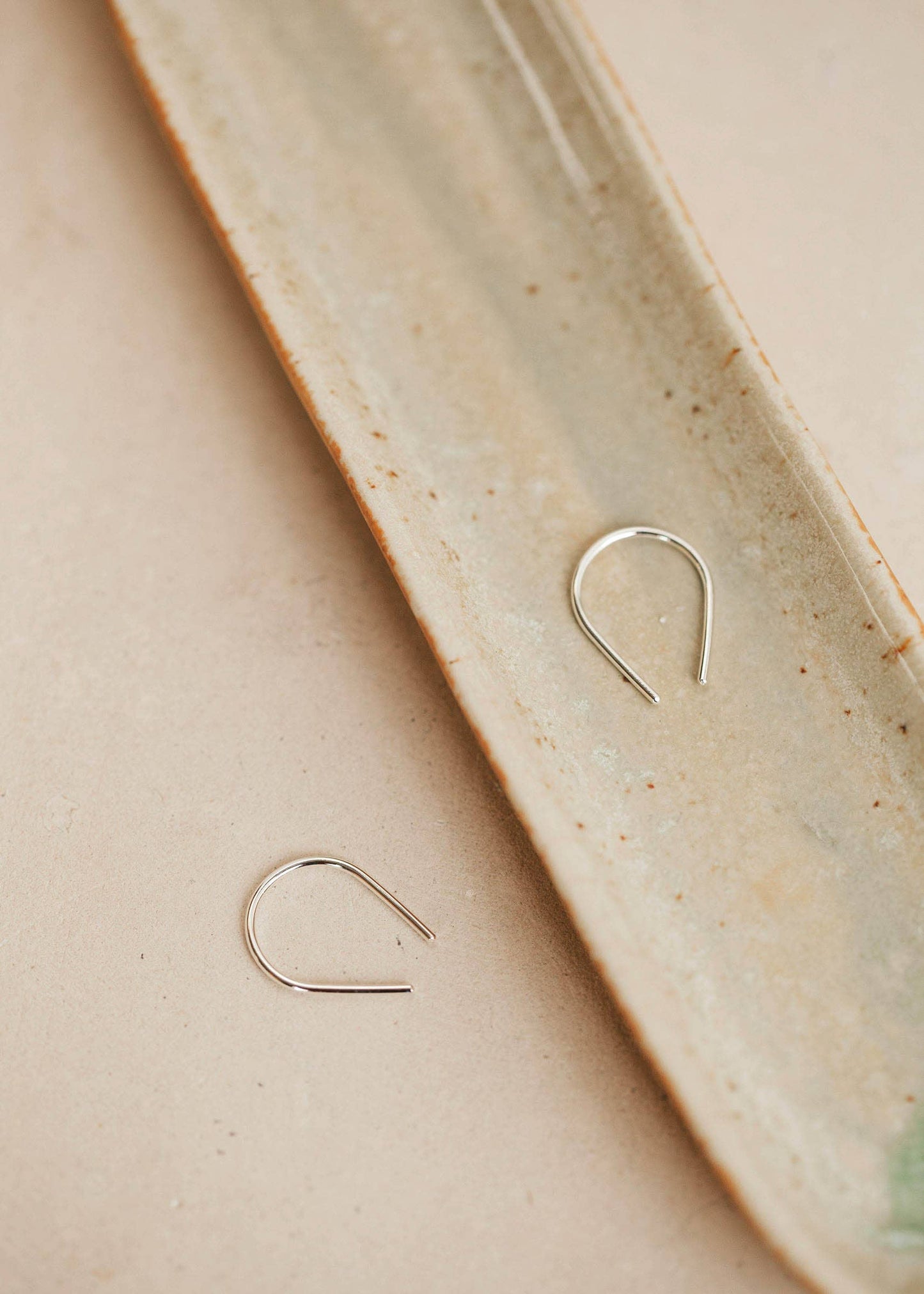 Tiny Horseshoe Earrings | 14kt Gold Fill + Sterling Silver: 14kt Gold Fill