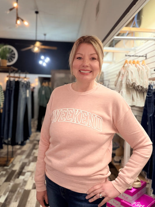 Weekend Puff Print Super Soft Sweatshirt