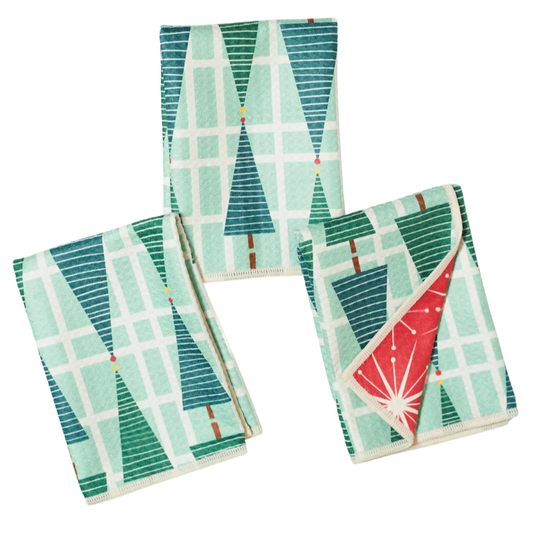 Mighty Mini Towel (Set of 3) Reversible - RJW Stripe Tree