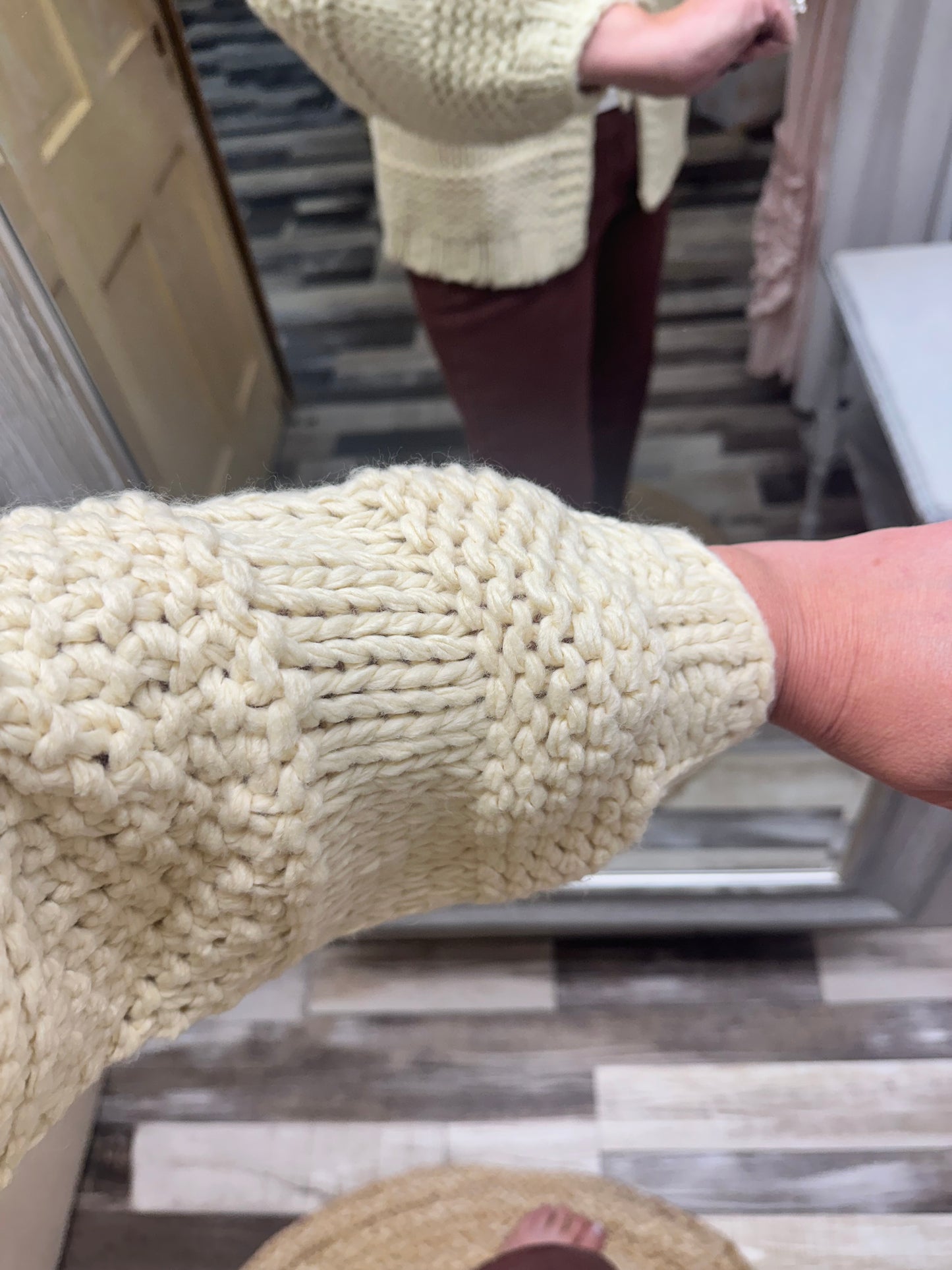 Iggy Chunky Tie Front Hand Knit Cardigan